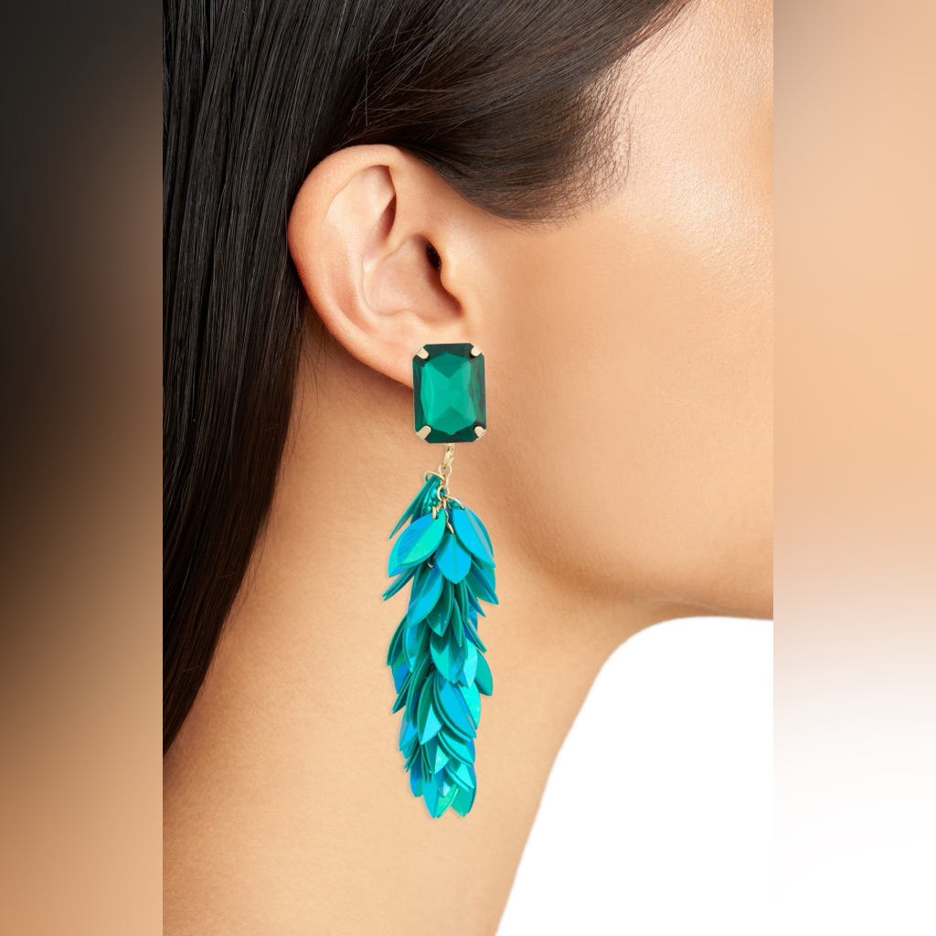 Tasha Linear Crystal Square Petal Drop Earrings